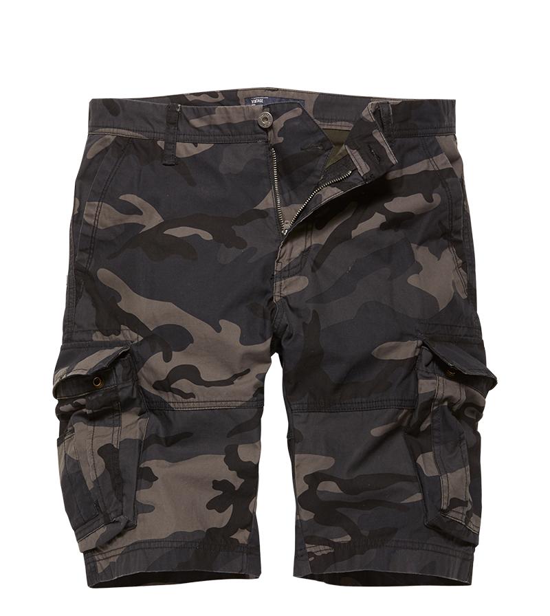 Vintage Industries - Vintage Industries Rowing shorts Night Camo